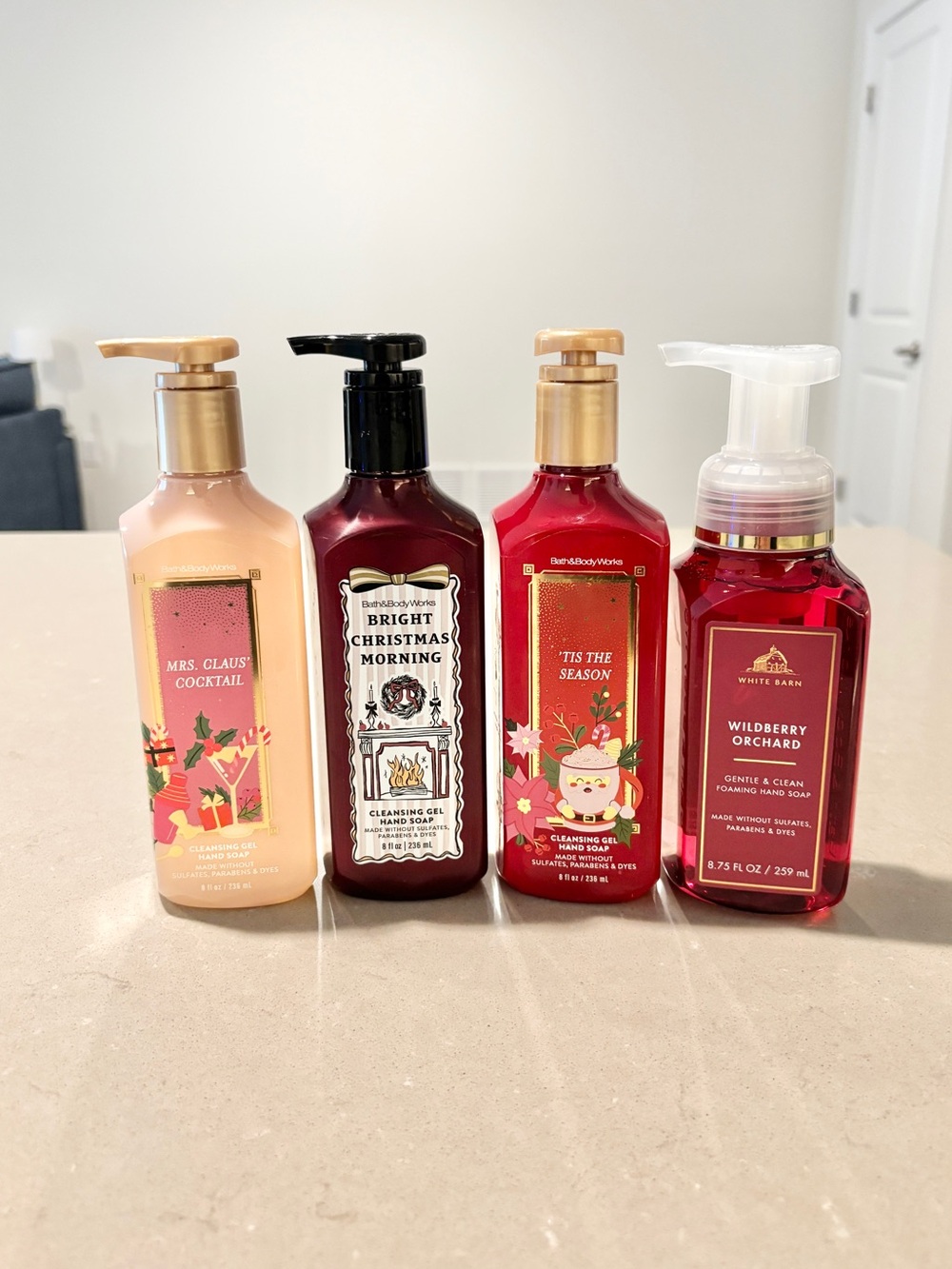 Bath & Body Works Christmas Hand Soap Lot of 4 Wildberry Orchard Holiday